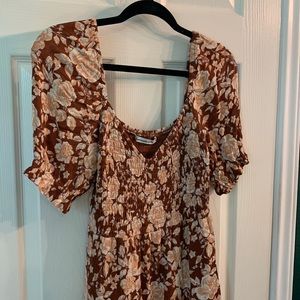 Abercrombie & Fitch Brown Floral Dress size Medium